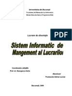Lucrare Disertatie - Flux Lucrari -Sistem Informatic.doc