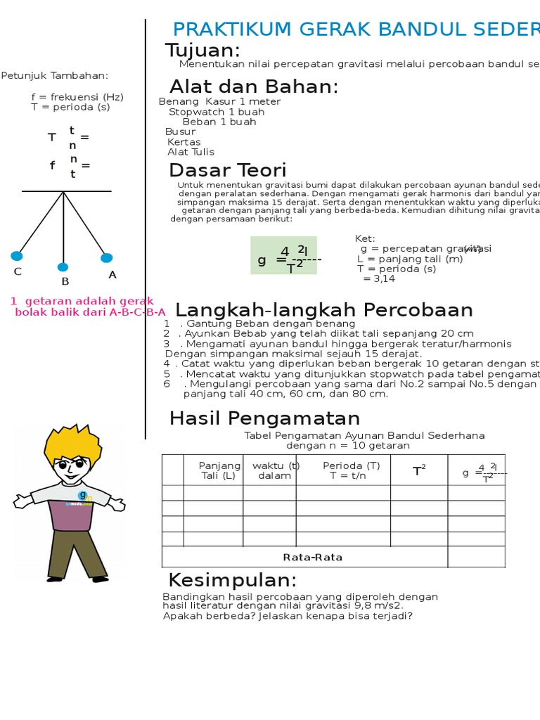 Praktikum Gerak Bandul Sederhana