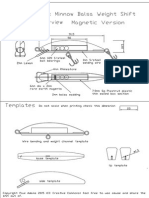 Magnetic Weight Shift Balsa Lure Templates and Drawing