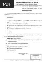 (2014 - Decreto Nº 3728 - Homologa Regimento Escolar Da Rede Municipal de Educação - 03 de Junho)