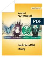 1Mesh-Intro 14.0 WS-01 ANSYS Meshing Basics