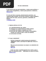 Os Dons Ministeriais