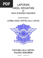 Download Laporan Hasil Kegiatan Desa Tertib Lalu Lintas by Teno Herdianto ST SN25266276 doc pdf