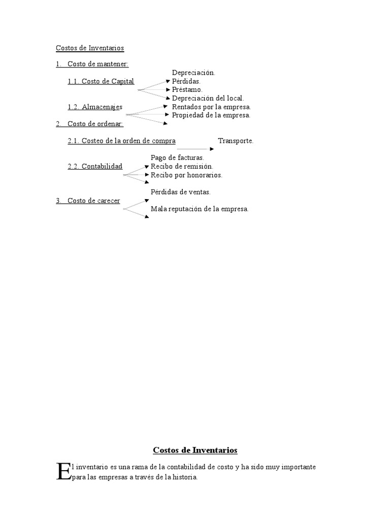 Costos de Inventarios y su Gestión | PDF | Costo | Inventario