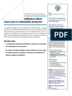 ¿Qué Regímenes de Antibióticos Deben usar en el tratamiento de endometriosis'