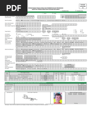 Contoh Cara Isi Form Jamsostek 1a 1