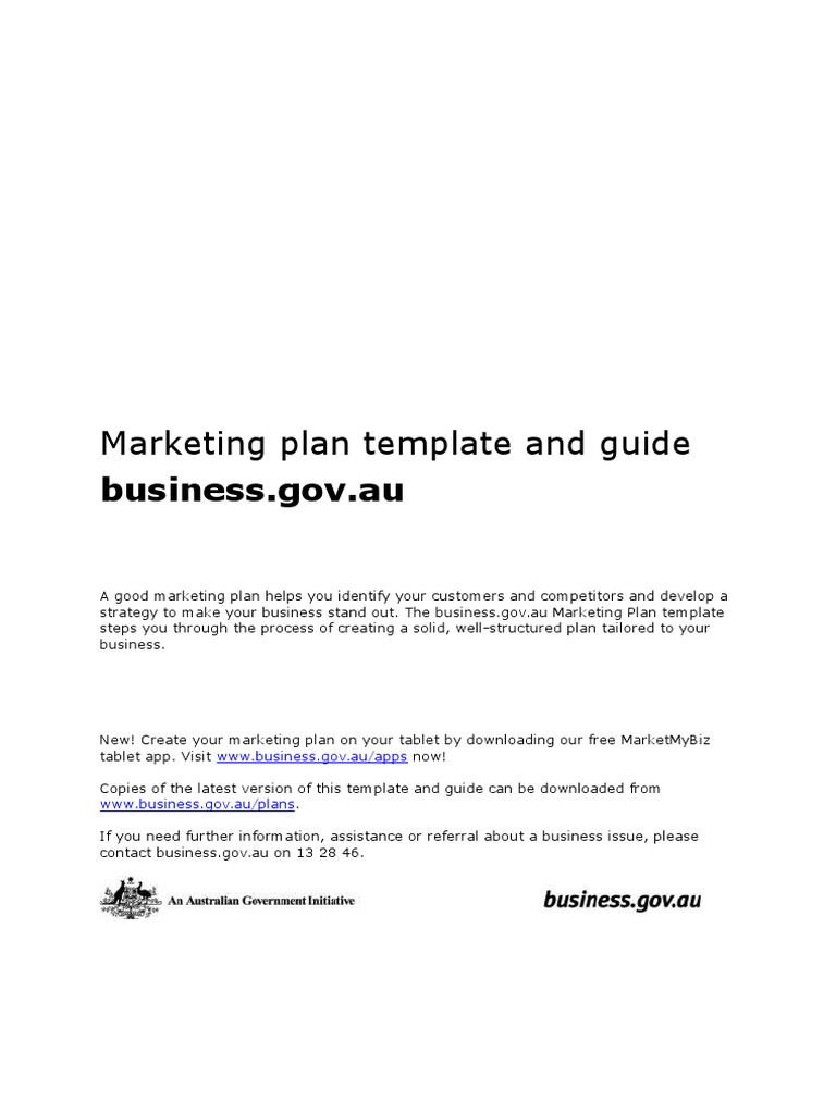 Marketing Plan Template and Guide | PDF | Strategic Management | Sales