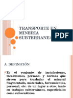 Transporte en Mineria Subterranea