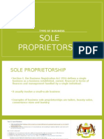 Sole Proprietorship