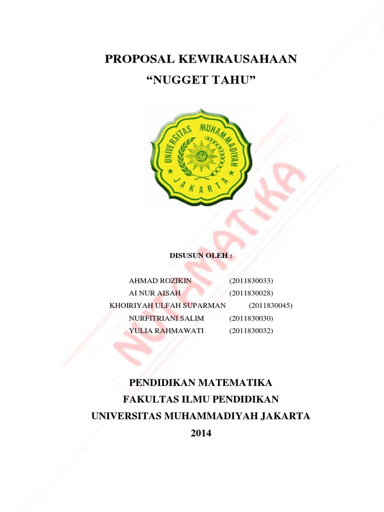 Proposal Nugget Tahu