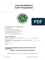 Form Pendaftaran Industri Pengolahan Lppom Mui Dki