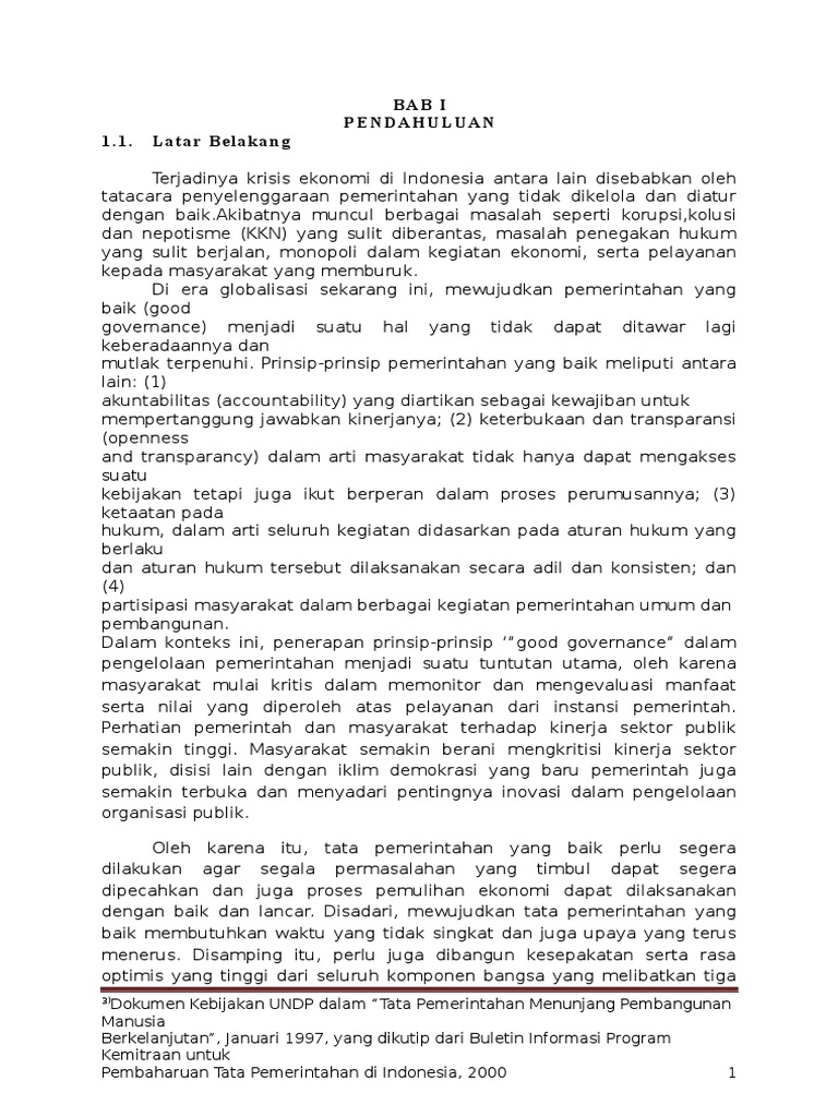 Good Governance Dan Globalisasi