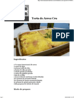 Torta de Arroz Cru - Receitas - Dia Dia