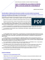 Modificarile Aduse Codului de Procedura Civila