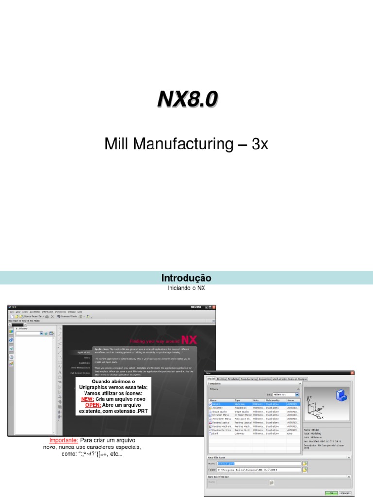 Guia Prático para NX 8.0: Modelagem e CAM | PDF | Geometria | Science