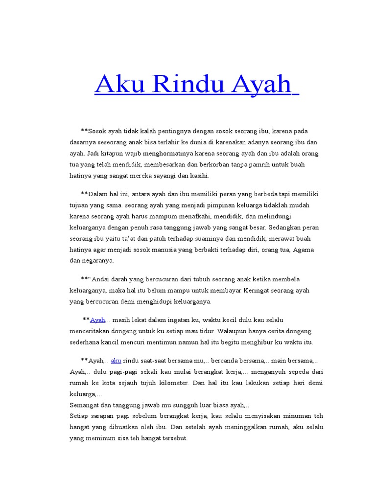 Aku Rindu Ayah Pdf