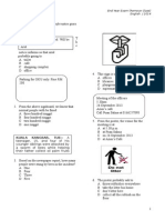 Questions 1-10 Are Based On The Information Given.: Kuala Kangsar, Tue:-A