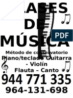 CLASES de MÚSICA Afiche Vertical