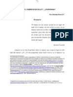 Espacio, Comercio en Calle y ¿Ciudadania?