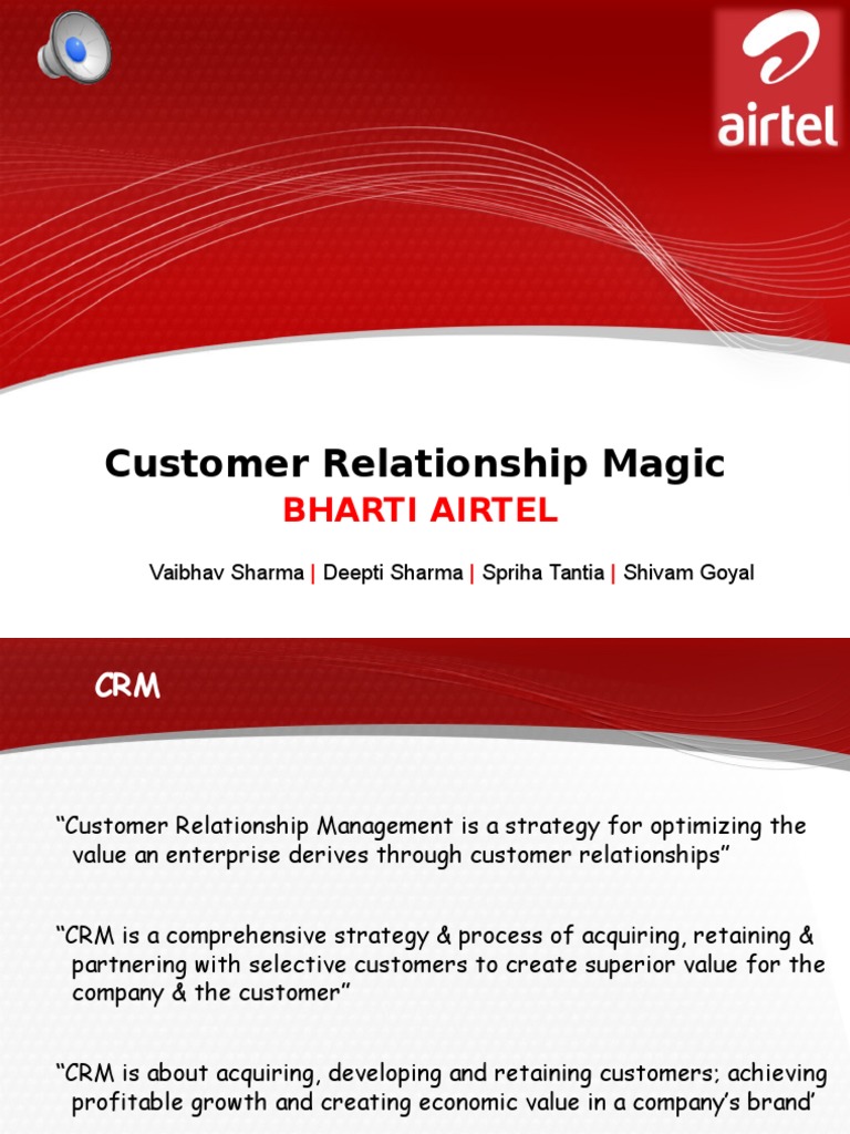 Airtel CRM PDF Customer Relationship Management Employee Retention