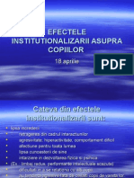 Efectele Institutionalizarii Asupra Copiilor