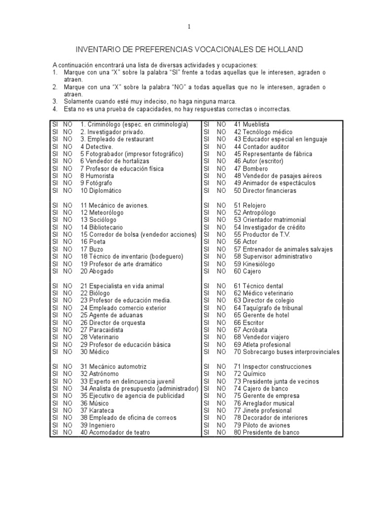Test Holland. | PDF