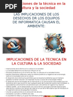 Implicaciones de La Técnica en La Cultura y