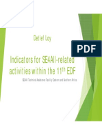 Indicators for SE4all related activities within the 11th EDF (2014)