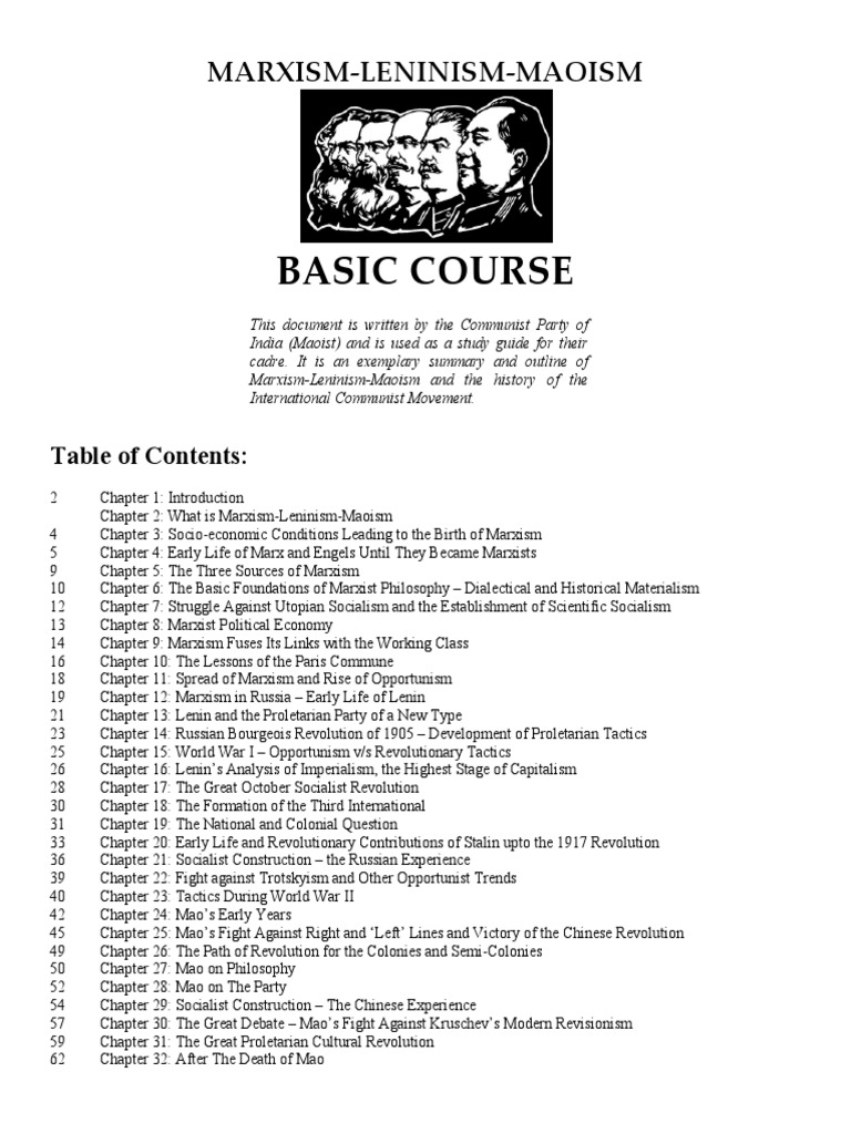 MLM Basic Course PDF Marxism Karl Marx
