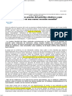 Anastasio-Urra - Rebelion. "La Caída de Los Precios Del Petróleo Obedece A Que Entramos en Una Nueva Recesión Mundial"