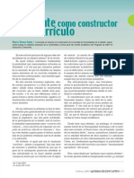 El Docente Como Constructor Del Currículum