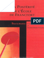 Alain Blanc - Jean-Marie Vincent - La Postérité de L'école de Francfort PDF