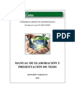 Manual de Elaboracion y Presentacion de Tesis