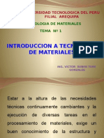 Introducción A La Tecnología de Los Materiales