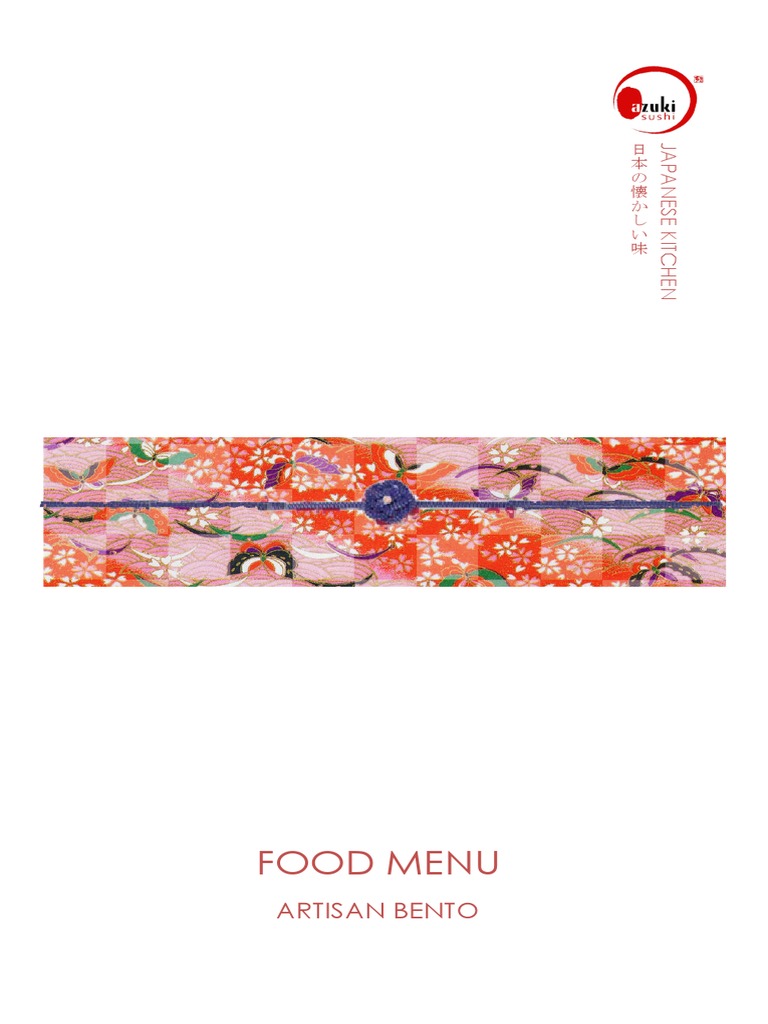 Artisan Bento Menu | PDF | Technology & Engineering