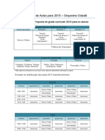 Proposta de Aulas para 2015 - Orquestra Cidadã