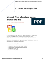 Microsoft Word o Excel Non Aprono Direttamente I File