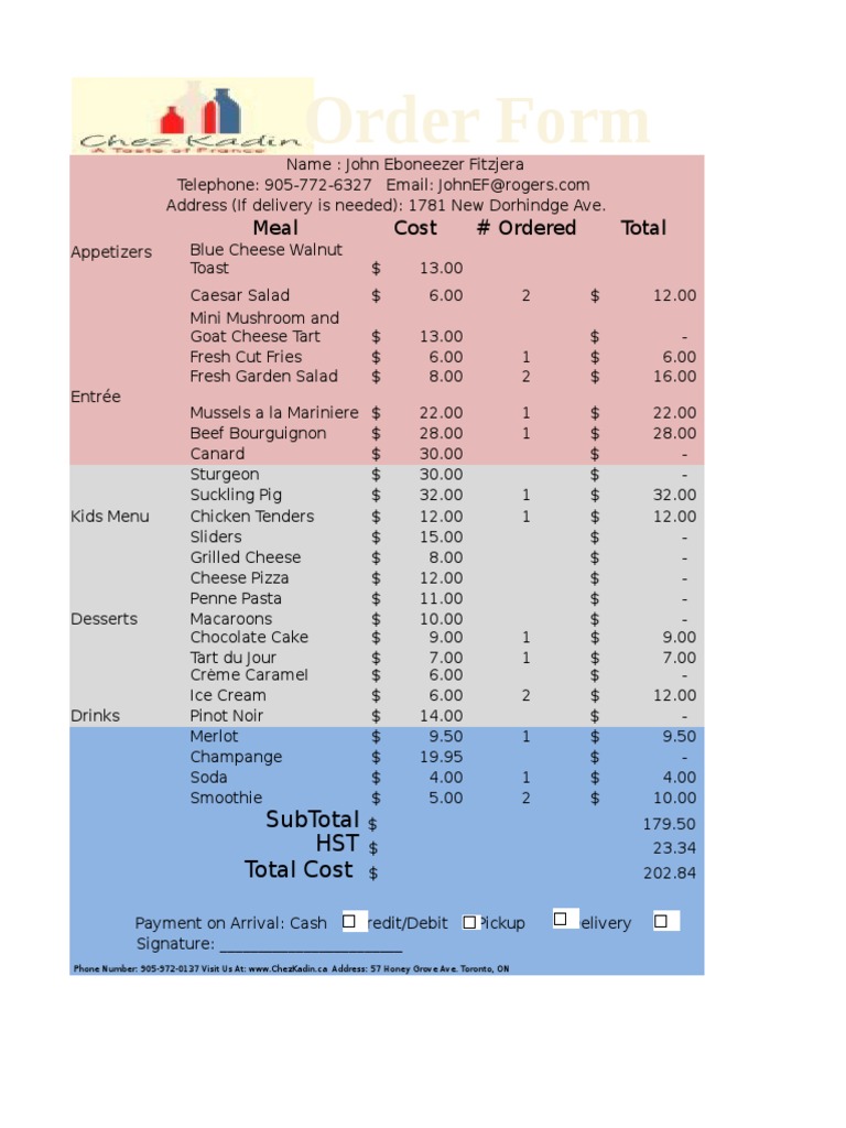 Take Out Order | PDF | Sports & Recreation