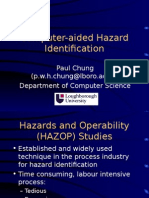 Computer-Aided Hazard Identification: Paul Chung (P.w.h.chung@lboro - Ac.uk) Department of Computer Science