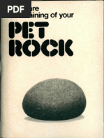 Download The Care and Training of Your Pet Rock Manual by Gary Dahl by Petting Rocks SN252772385 doc pdf