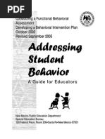 Addressing Student Behavior