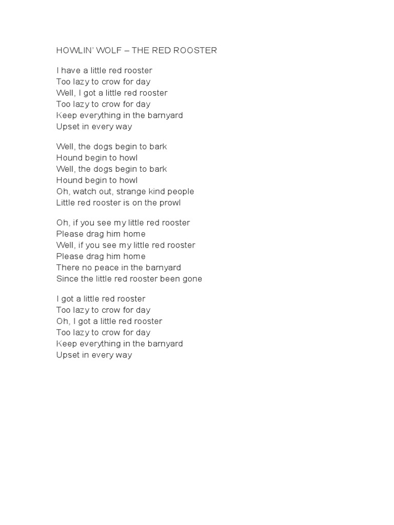 Howlin Wolf The Red Rooster