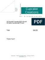 Cupcake Invoice