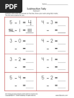 Subtraction Tally Set 1