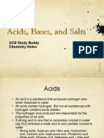 GCE Study Buddy Chemistry Notes - Acids and Bases