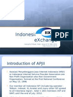 Indonesia Internet Exchange: Harijanto Pribadi, Dept. Head of Iix Apjii 2012