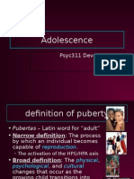 Psyc311 CH 11-12 Adolescence