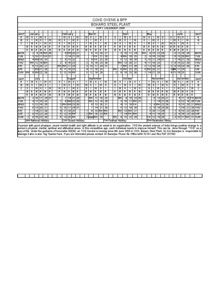 Shift Calendar PDF Public Holiday Holidays