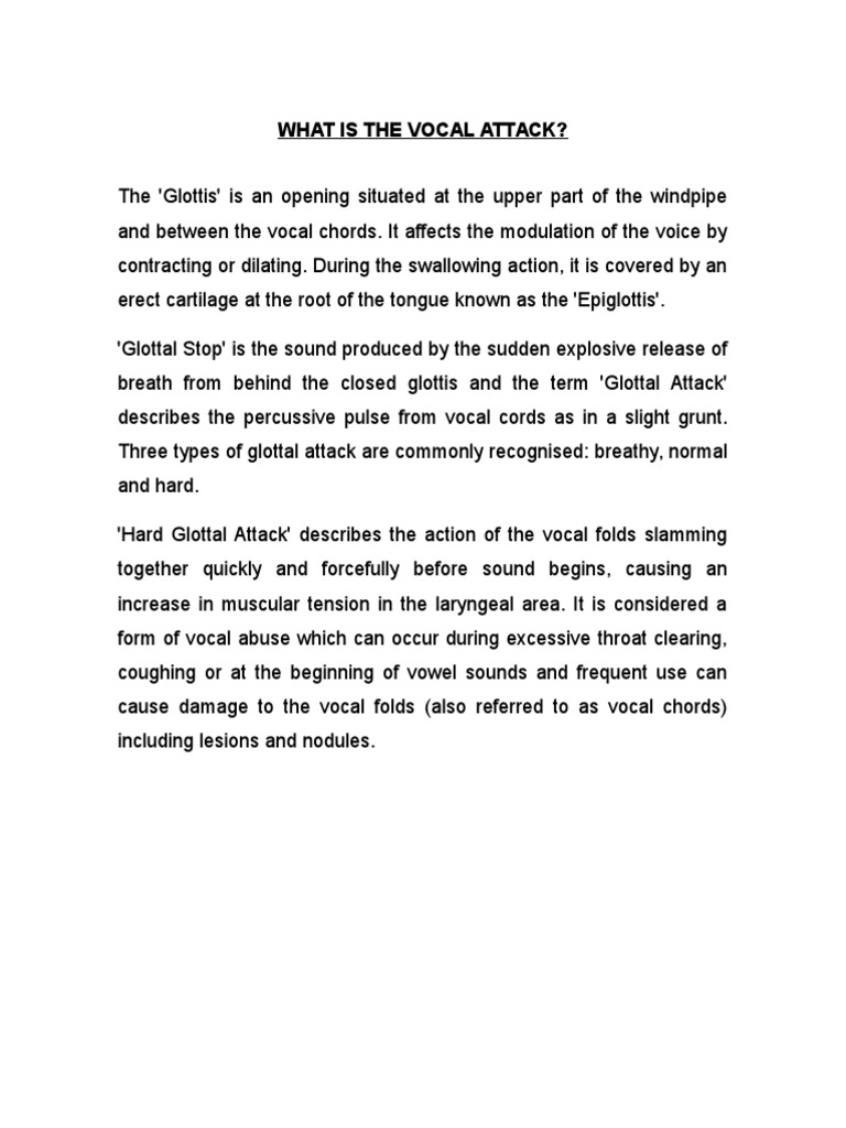 Vocal Attack | PDF