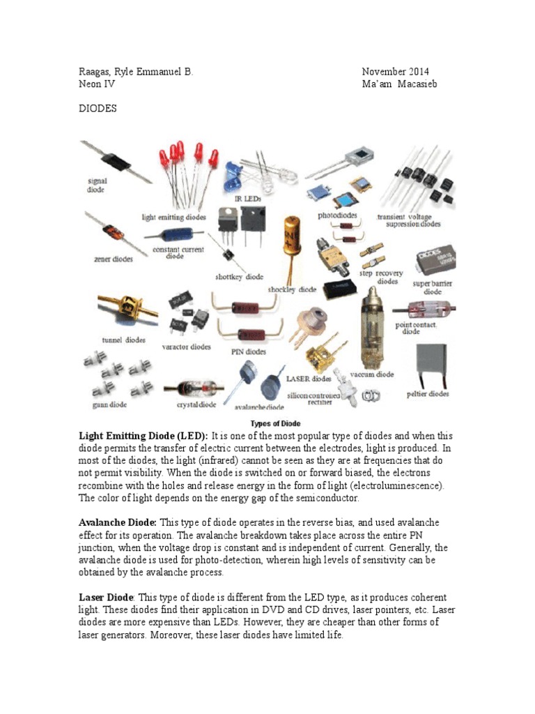 Diodes Picture and Description | PDF | Diode | P–N Junction